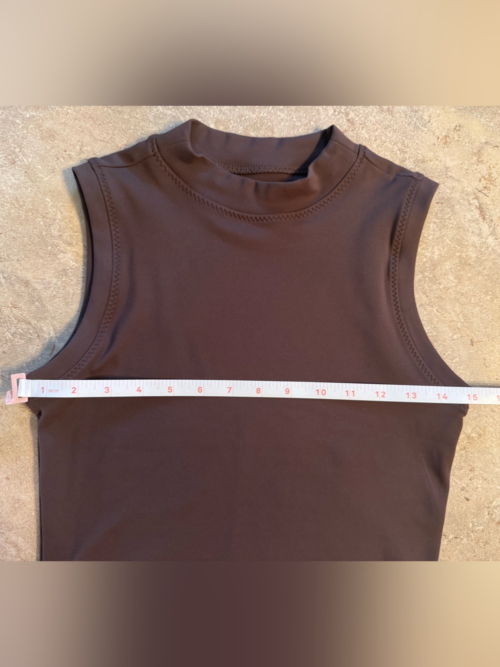 🤎Nike Women's One Fitted Dri-FIT Cropped Tank Top - Baroke Brown NWT Size Small - Picture 5 of 12